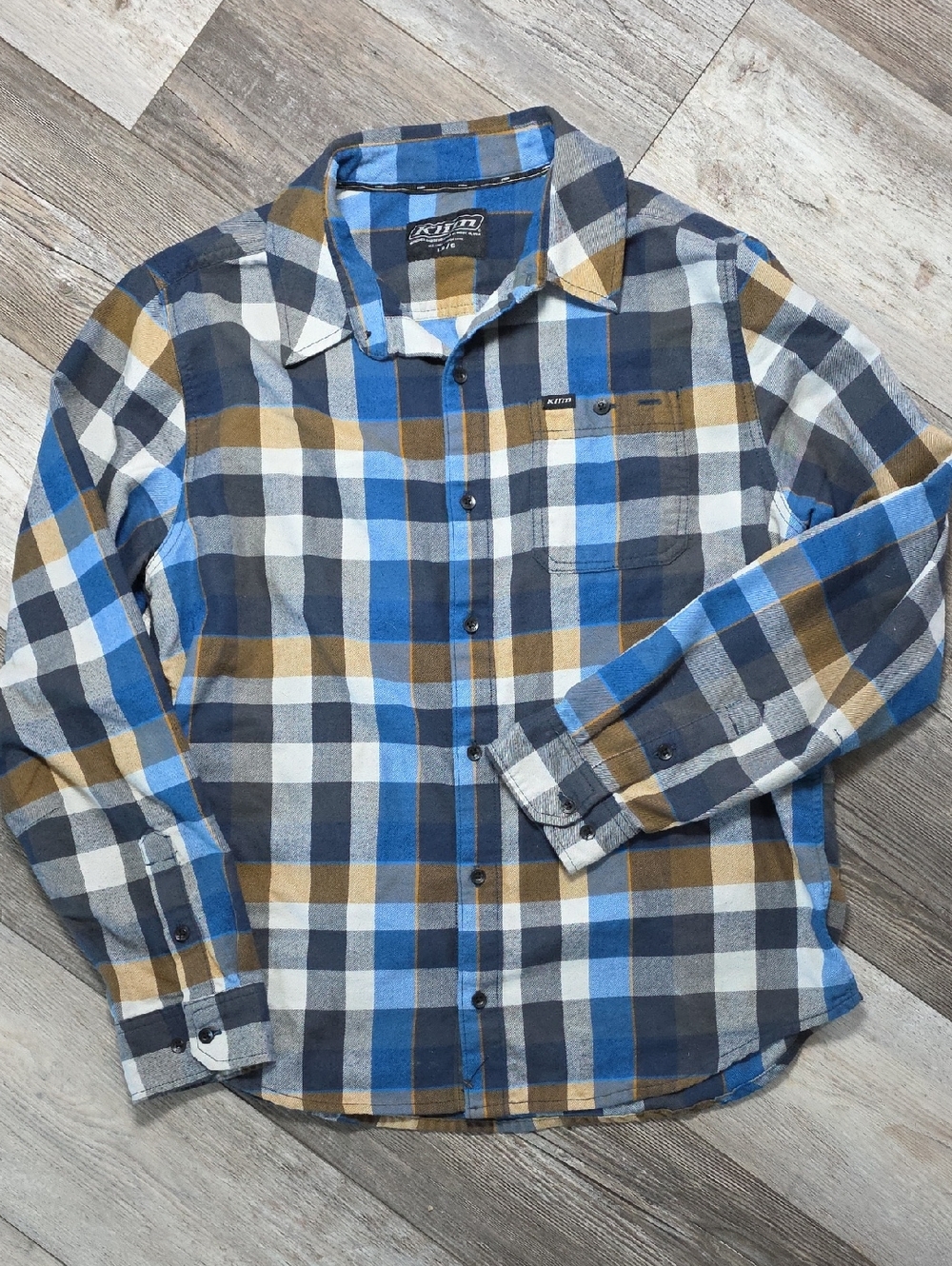 Kuhl Alderson Midweight Flannel Button-down Longsleeve Shirt Sz Lg